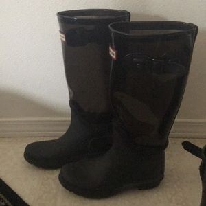 Hunter boots size 7 black